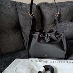 House Of Little Bunny Yumi Nylon Black Women's Bag